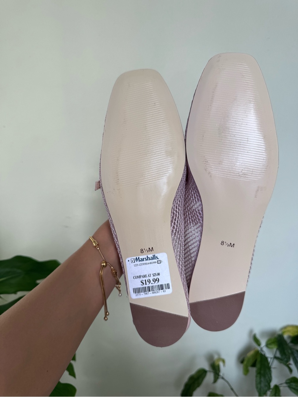 Talbots Pale Pink Mary Jane Ballet Flats with Mesh Upper - Picture 7 of 7